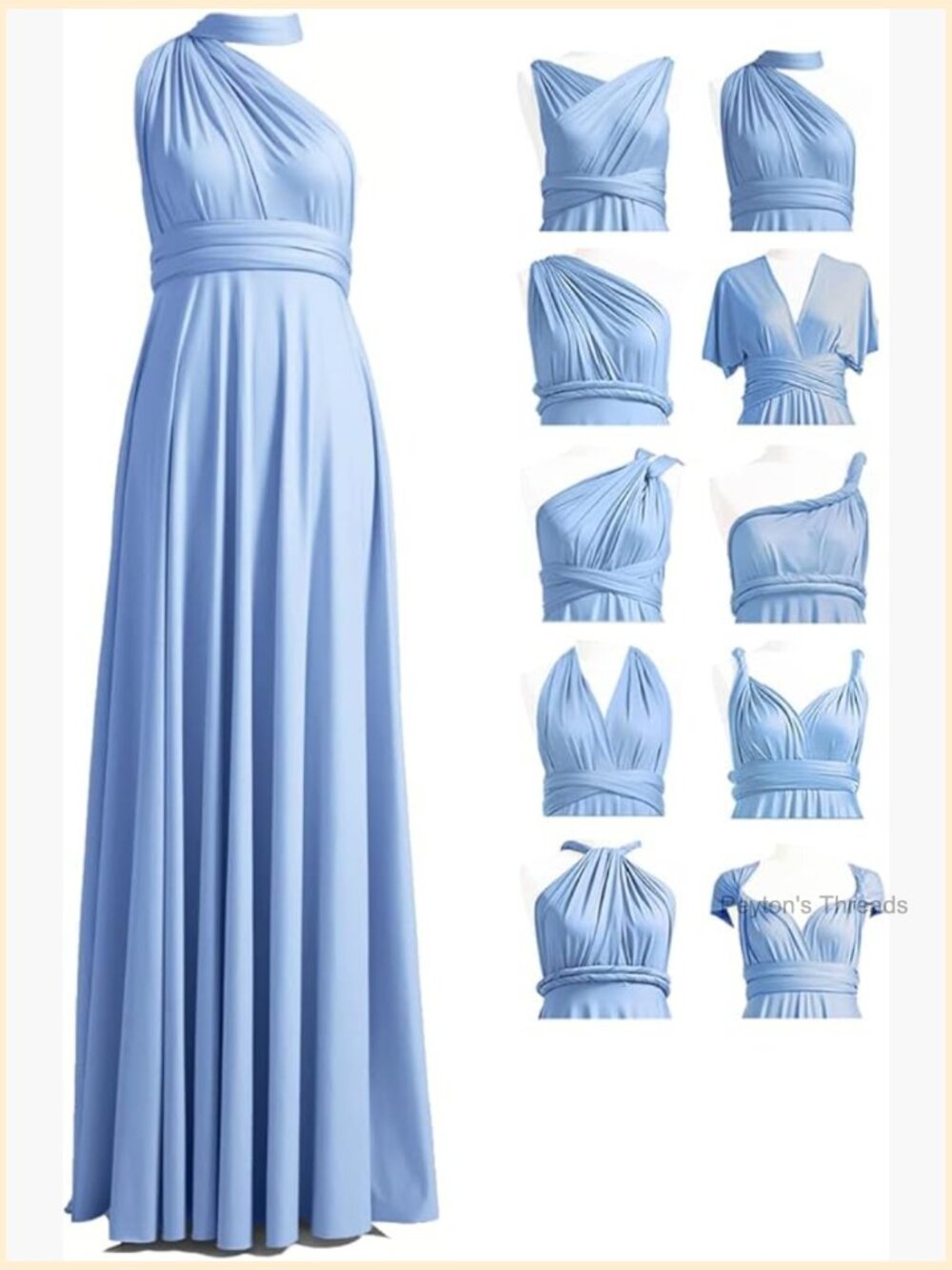 Convertible Infinity Bridesmaid Dress, Wrap Style, Plus Size, Multi-Way